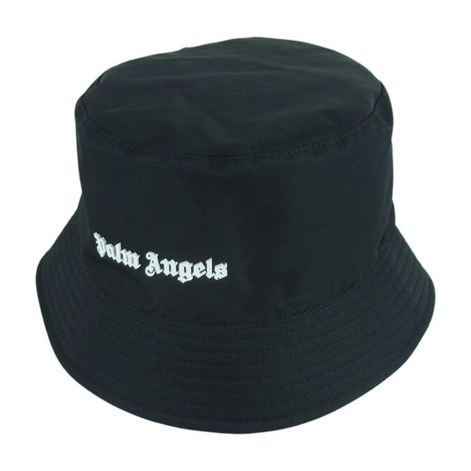 PALM ANGELS パームエンジェルス PWLA011C99FAB001 Nero bianco ロゴ バケット ハット 中国製 ブラック系【中古】