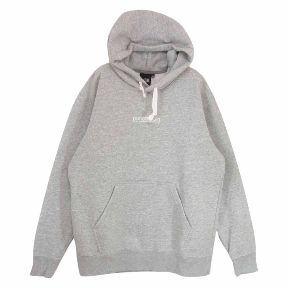 THE NORTH FACE ノースフェイス NT61902A SWEAT HOODIE ロゴ刺繍 スウェット フーディ プルオーバー パーカー グレー系 M【中古】