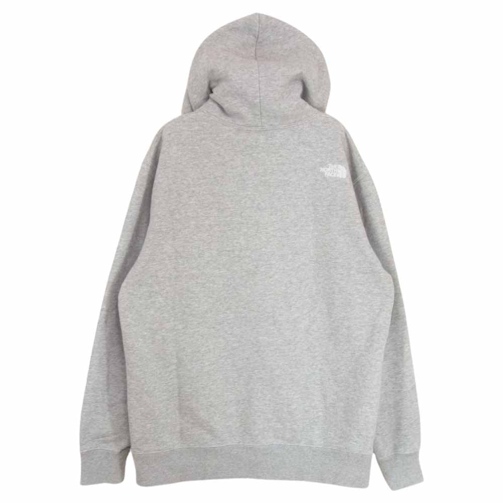 THE NORTH FACE ノースフェイス NT61902A SWEAT HOODIE ロゴ刺繍 スウェット フーディ プルオーバー パーカー グレー系 M【中古】