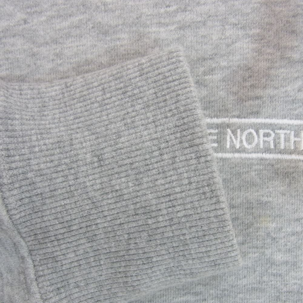 THE NORTH FACE ノースフェイス NT61902A SWEAT HOODIE ロゴ刺繍 スウェット フーディ プルオーバー パーカー グレー系 M【中古】