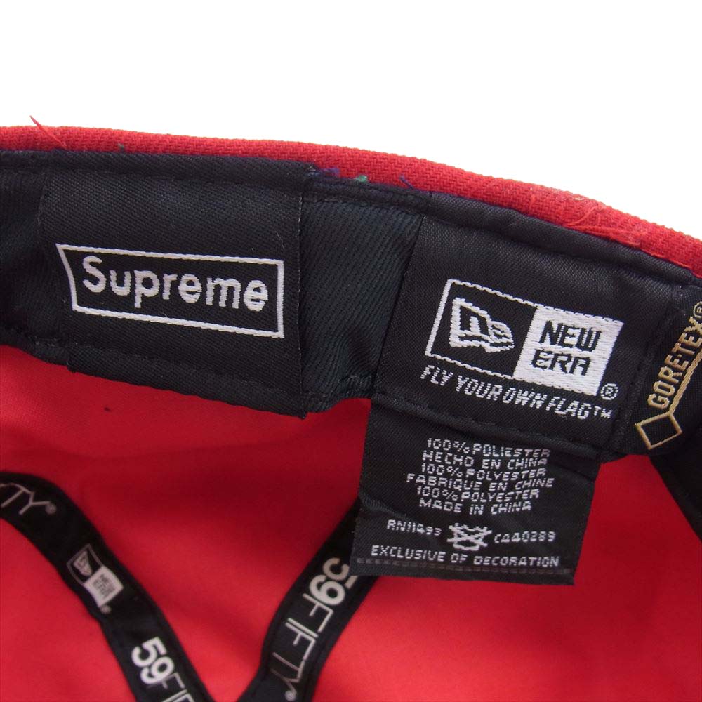 Supreme シュプリーム NEW ERA ニューエラ Gore-Tex ゴアテックス 2-Tone 2トーン バイカラー キャップ 帽子 レッド系 ブラック系 61.5cm【中古】