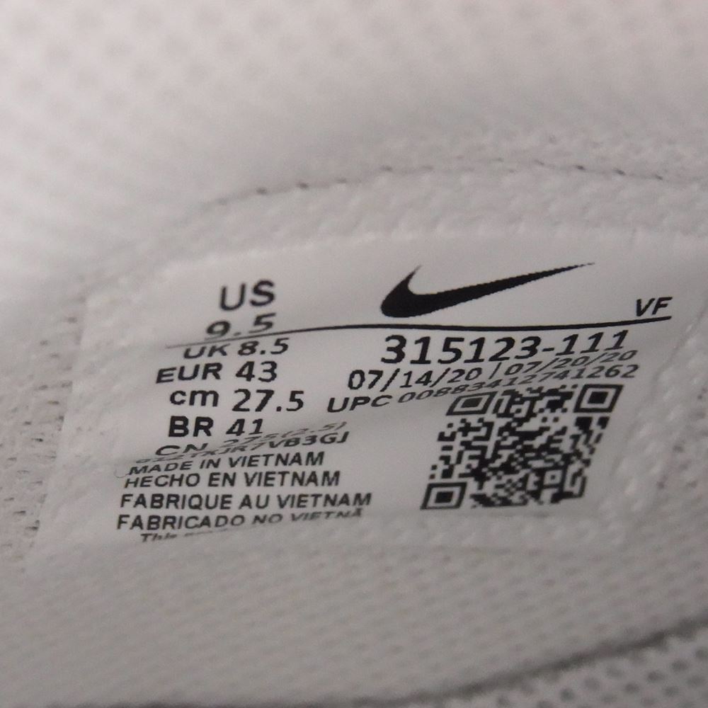 NIKE ナイキ 315123-111 AIR FORCE 1 MID 07 エアフォース ONE ミッド  07 スニーカー ホワイト系 27.5ｃｍ【中古】
