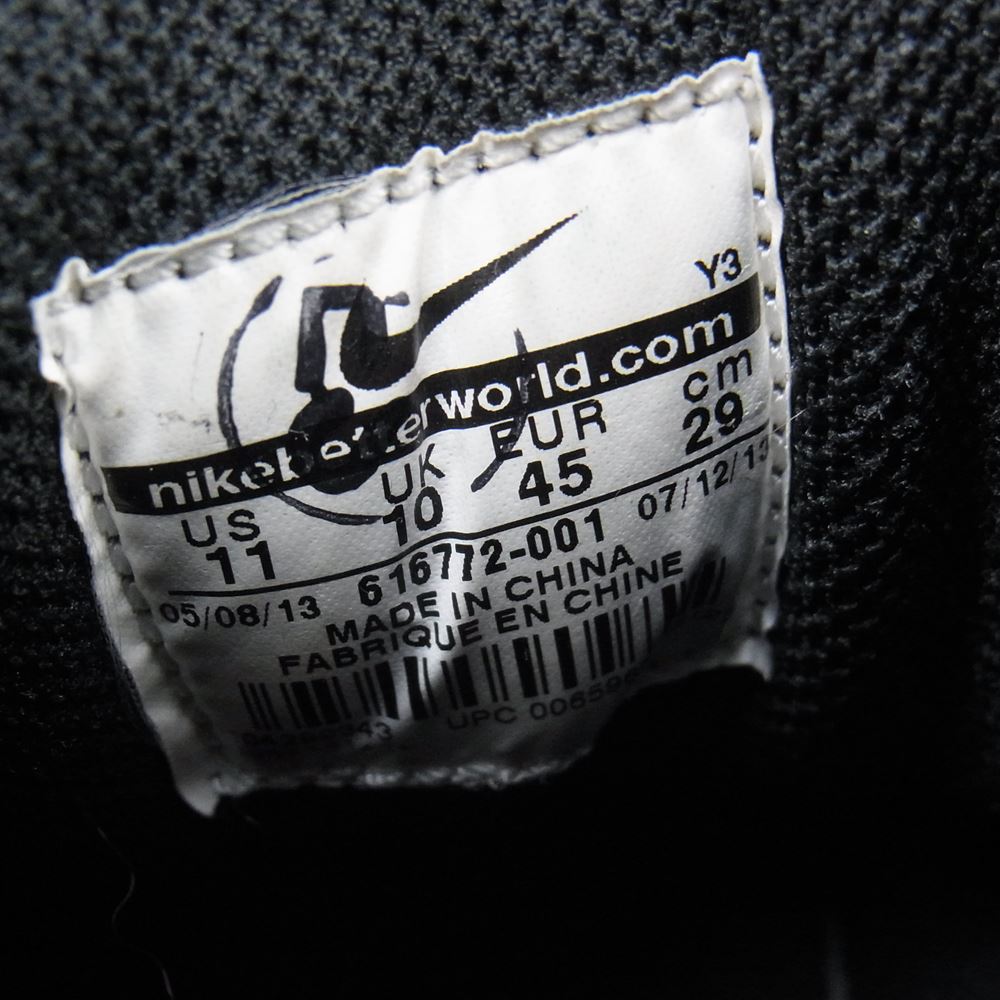 NIKE ナイキ 616772-001 AIR ZOOM FLIGHT THE GLOVE エアズーム フライト ザ グローブ スニーカー ブラック系 29cm【中古】