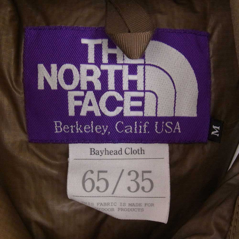 THE NORTH FACE ノースフェイス ND2550N PURPLE LABEL パープルレーベル Hooded Sierra Vest ダウンベスト ブラウン系 M【中古】