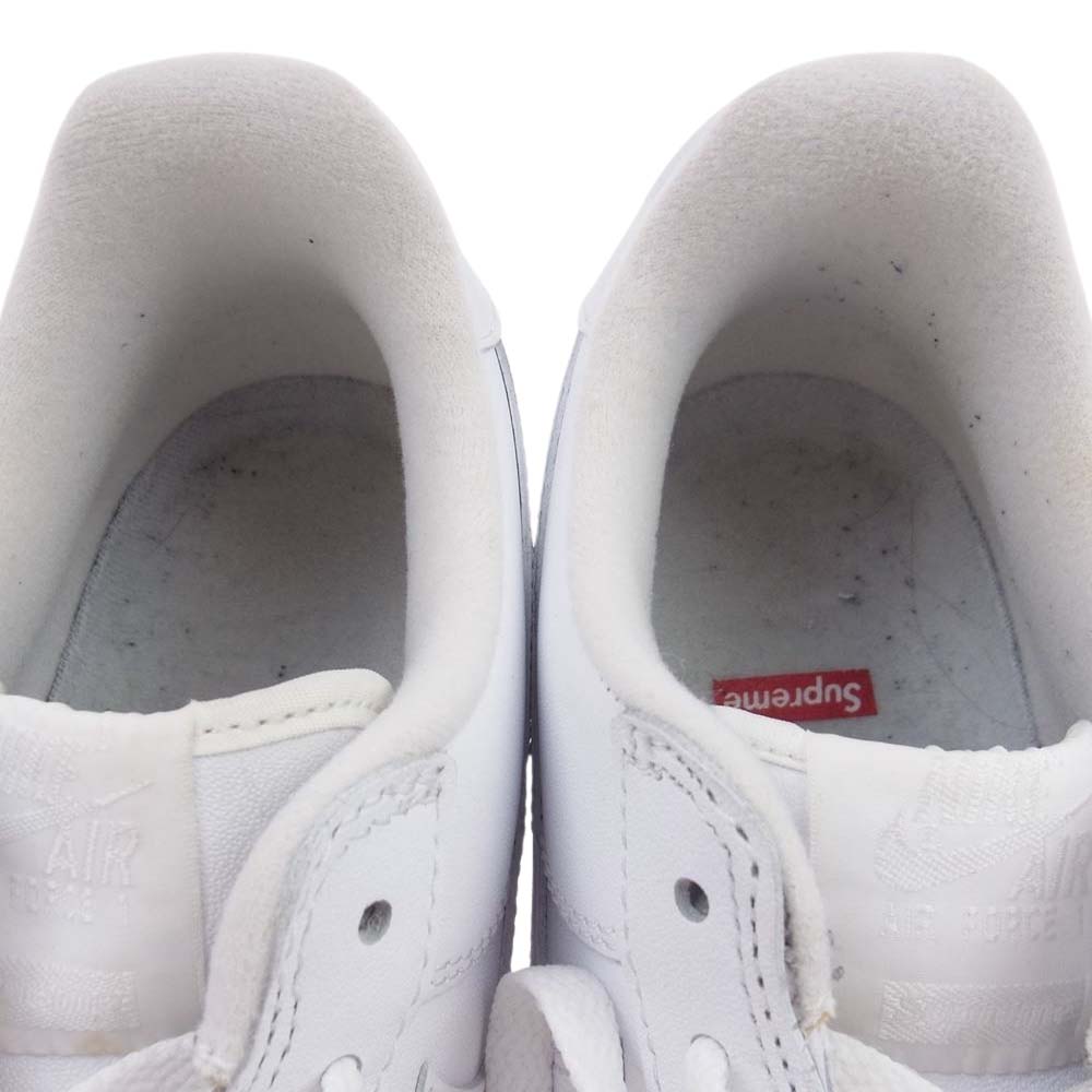 Supreme シュプリーム CU9225-100 × Nike Air Force 1 Low ナイキ エアフォース1 ロー スニーカー ホワイト系 27.5cm【中古】