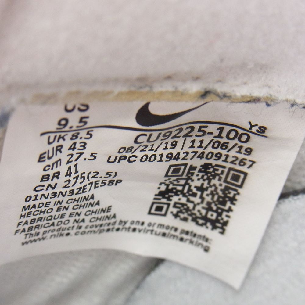 Supreme シュプリーム CU9225-100 × Nike Air Force 1 Low ナイキ エアフォース1 ロー スニーカー ホワイト系 27.5cm【中古】