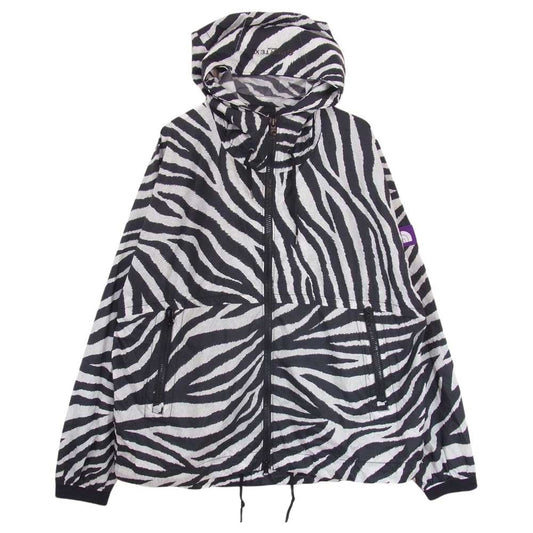 THE NORTH FACE ノースフェイス NP2009N PERTEX Zebra Print Mountain Wind Parka パーテックス ゼブラプリント マウンテンパーカー ジャケット ブラック系 S【中古】