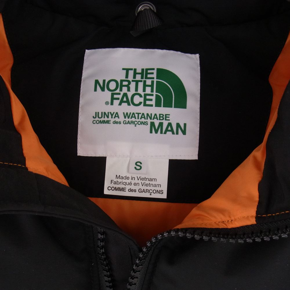 JUNYA WATANABE COMME des GARCONS MAN ジュンヤワタナベコムデギャルソンマン 17AW WT-V402 THE NORTH FACE ノースフェイス AD2017 DOWN VEST ダウンベスト ブラック系 オレンジ系 S【中古】