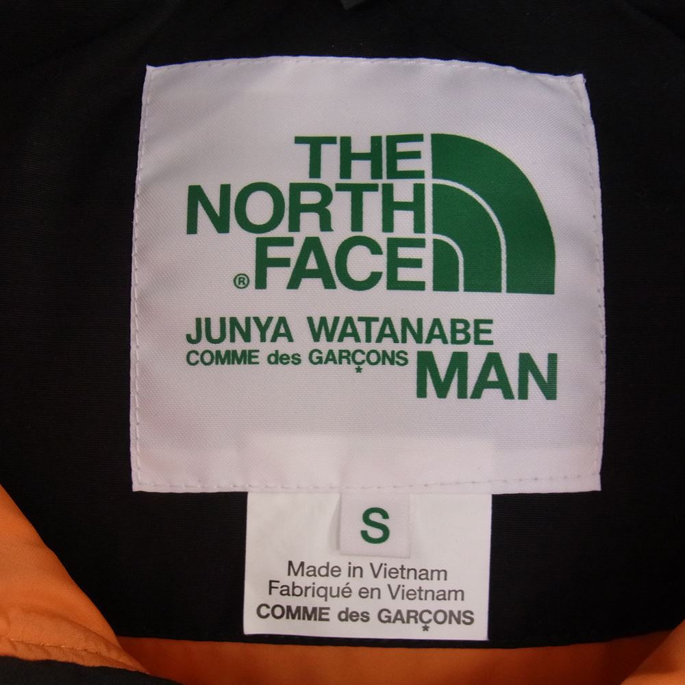 JUNYA WATANABE COMME des GARCONS MAN ジュンヤワタナベコムデギャルソンマン 17AW WT-V402 THE NORTH FACE ノースフェイス AD2017 DOWN VEST ダウンベスト ブラック系 オレンジ系 S【中古】