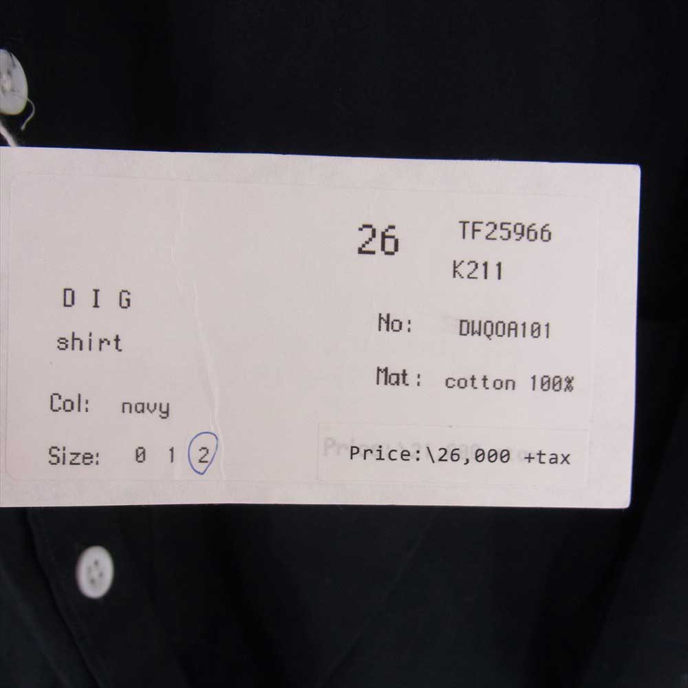 PORTER ポーター DWQOA101 DIGAWEL ディガウェル POCKET SHIRT by DIGAWEL マルチポケット 長袖 シャツ ネイビー系 2【極上美品】【中古】