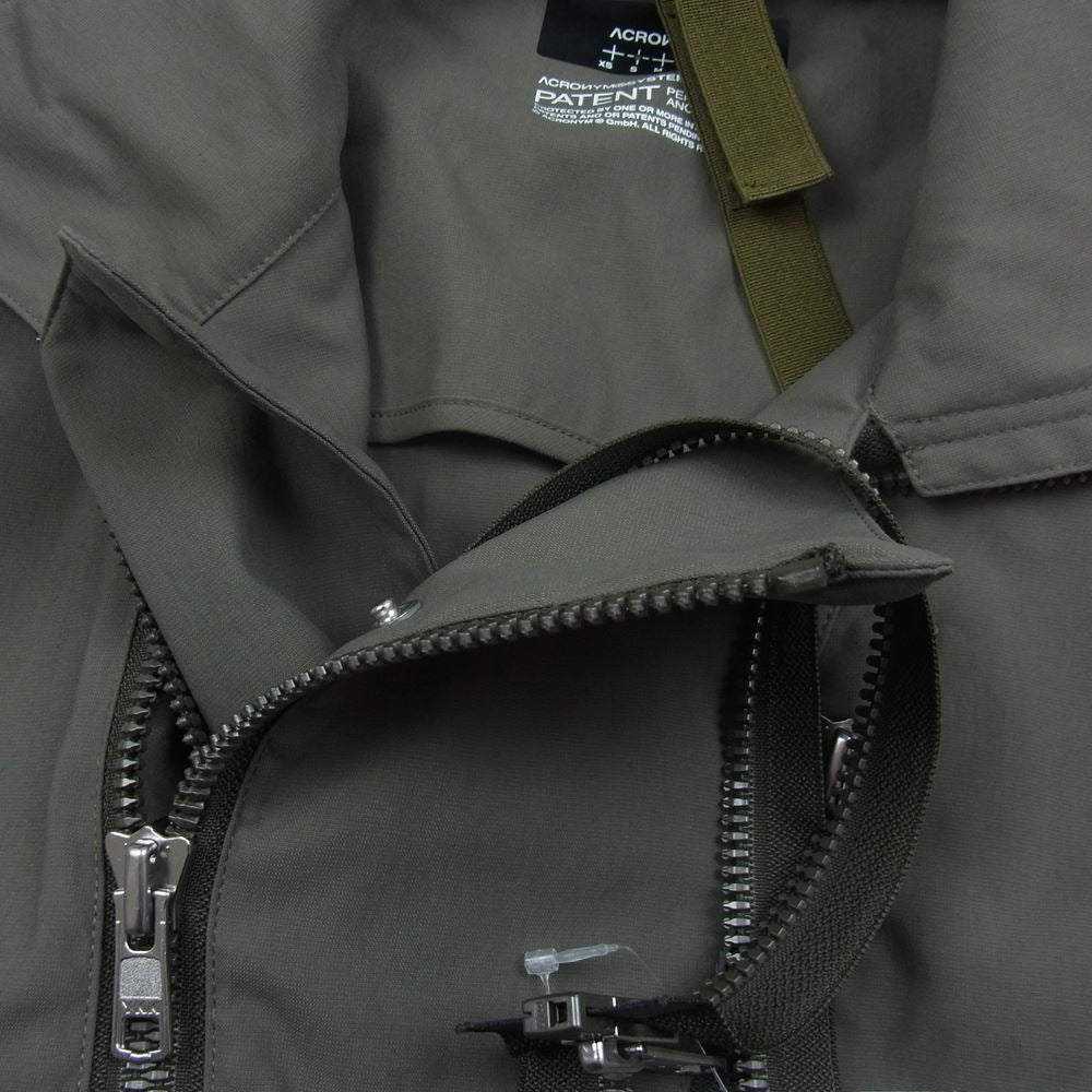 アクロニウム 23SS V68-M Nylon Strech Rider Vest ナイロン ストレッチ ライダー ベスト カーキ系 S【美品】【中古】