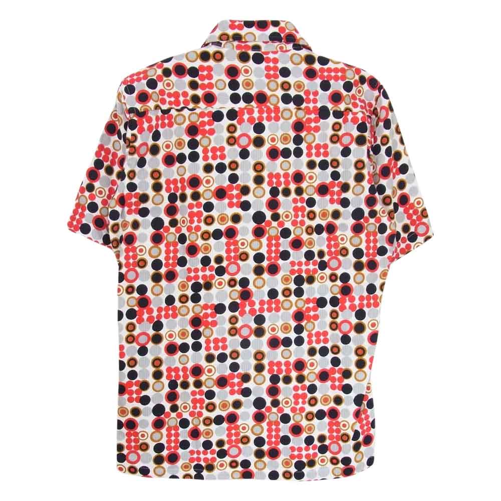 Christian Dior クリスチャンディオール RN13968 総柄 幾何学 半袖 シャツ レッド系 ホワイト系 S【中古】