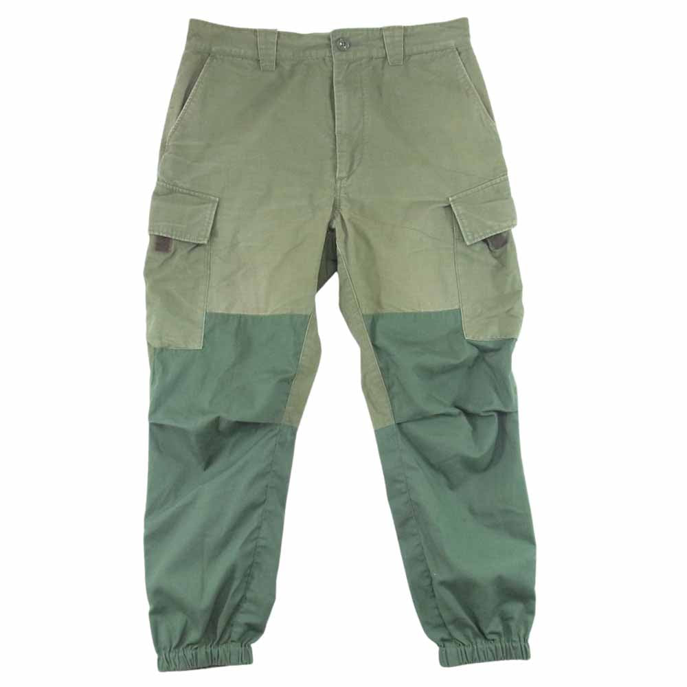 Engineered Garments エンジニアードガーメンツ Pilgrim Surf Supply ピルグリム サーフサプライ リップストップ BIKE PANTS サイクルパンツ カーゴパンツ オリーブ モスグリーン系 S【中古】