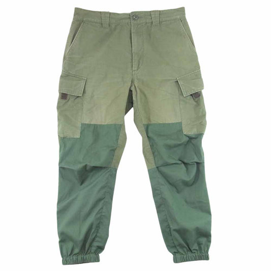 Engineered Garments エンジニアードガーメンツ Pilgrim Surf Supply ピルグリム サーフサプライ リップストップ BIKE PANTS サイクルパンツ カーゴパンツ オリーブ モスグリーン系 S【中古】