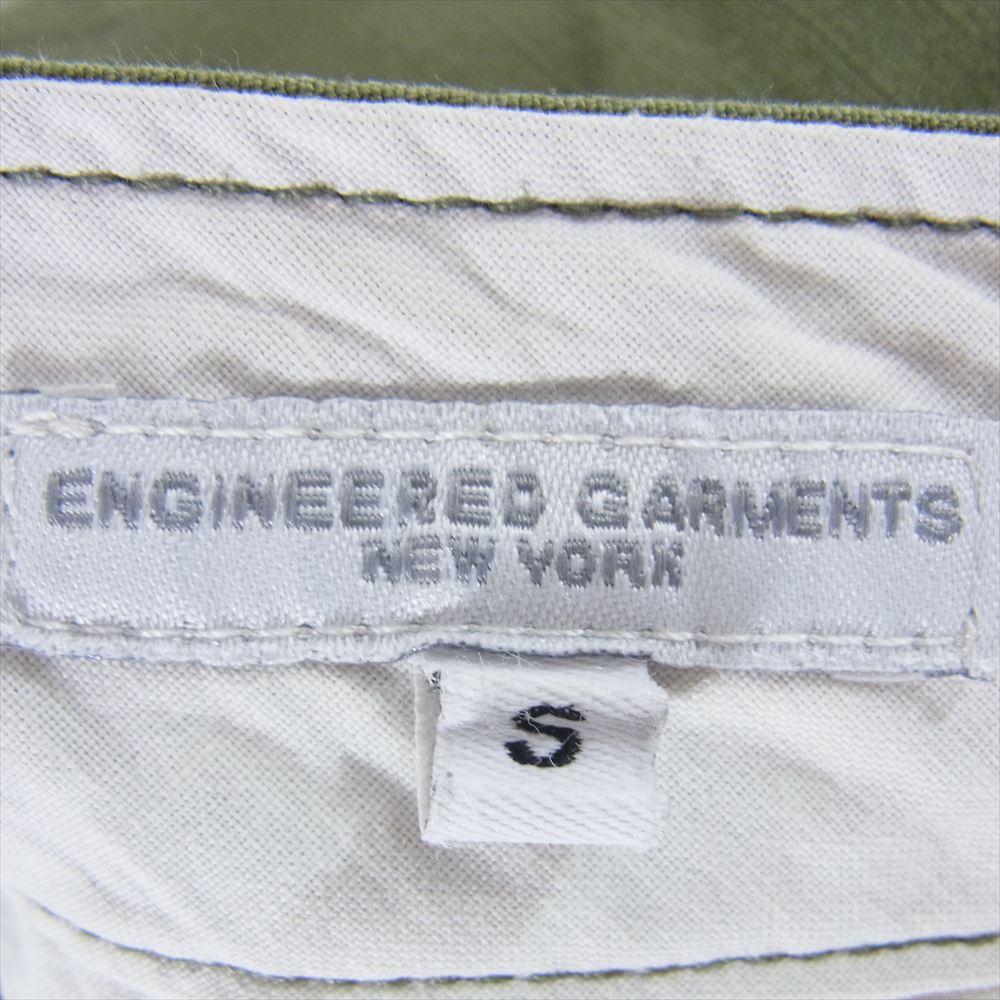 Engineered Garments エンジニアードガーメンツ Pilgrim Surf Supply ピルグリム サーフサプライ リップストップ BIKE PANTS サイクルパンツ カーゴパンツ オリーブ モスグリーン系 S【中古】