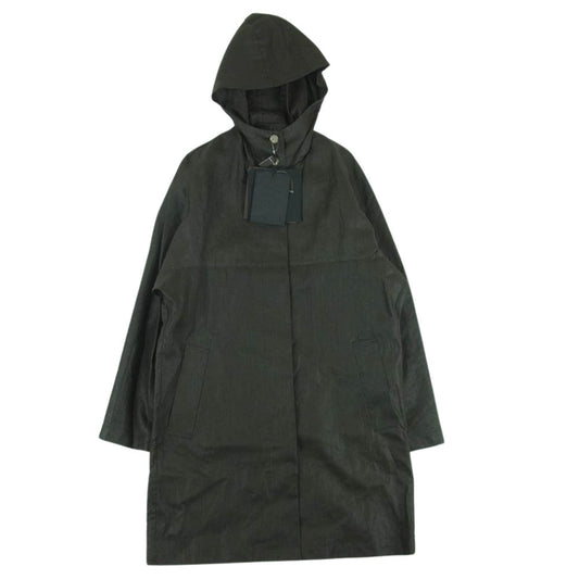 Mackintosh マッキントッシュ YB08-21 リネン フード付き ロング コート 英国製 ダークブラウン系 CHOCO 34【中古】