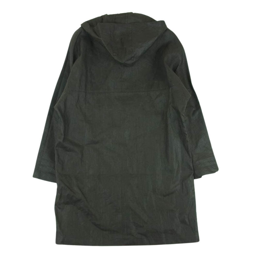 Mackintosh マッキントッシュ YB08-21 リネン フード付き ロング コート 英国製 ダークブラウン系 CHOCO 34【中古】