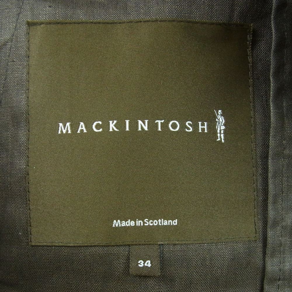 Mackintosh マッキントッシュ YB08-21 リネン フード付き ロング コート 英国製 ダークブラウン系 CHOCO 34【中古】