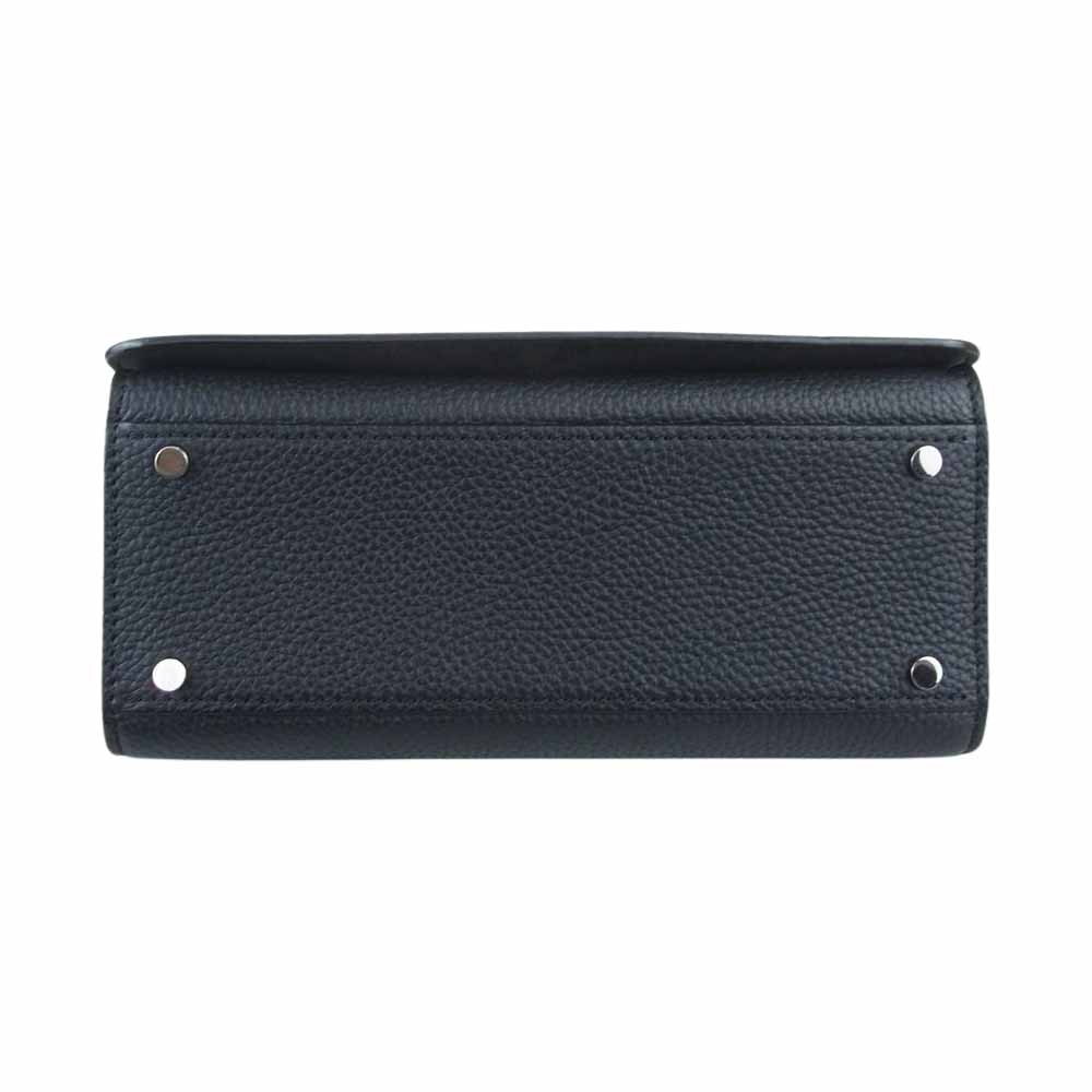マスダ シボレザー トップハンドル ハンド バッグ ブラック系【中古】