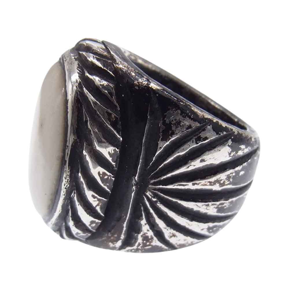 ISAMUKATAYAMA BACKLASH イサムカタヤマバックラッシュ J474-65 DEER HORN RING ディア ホーン リング シルバー系 ホワイト系 22号【中古】