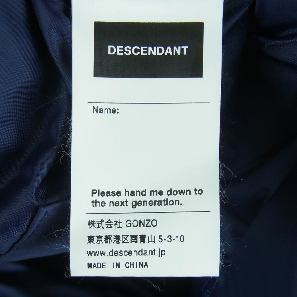 DESCENDANT ディセンダント 22AW 222BRDS-JKM03 MUMMY PADDING JACKET マミー パディング ジャケット ネイビー系 1【中古】