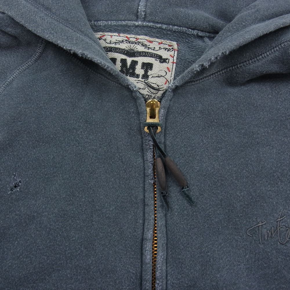 TMT ティーエムティー TSW-F18SP04 zipup parka 刺繍 ロゴ ジップ パーカー グレー系 L【中古】