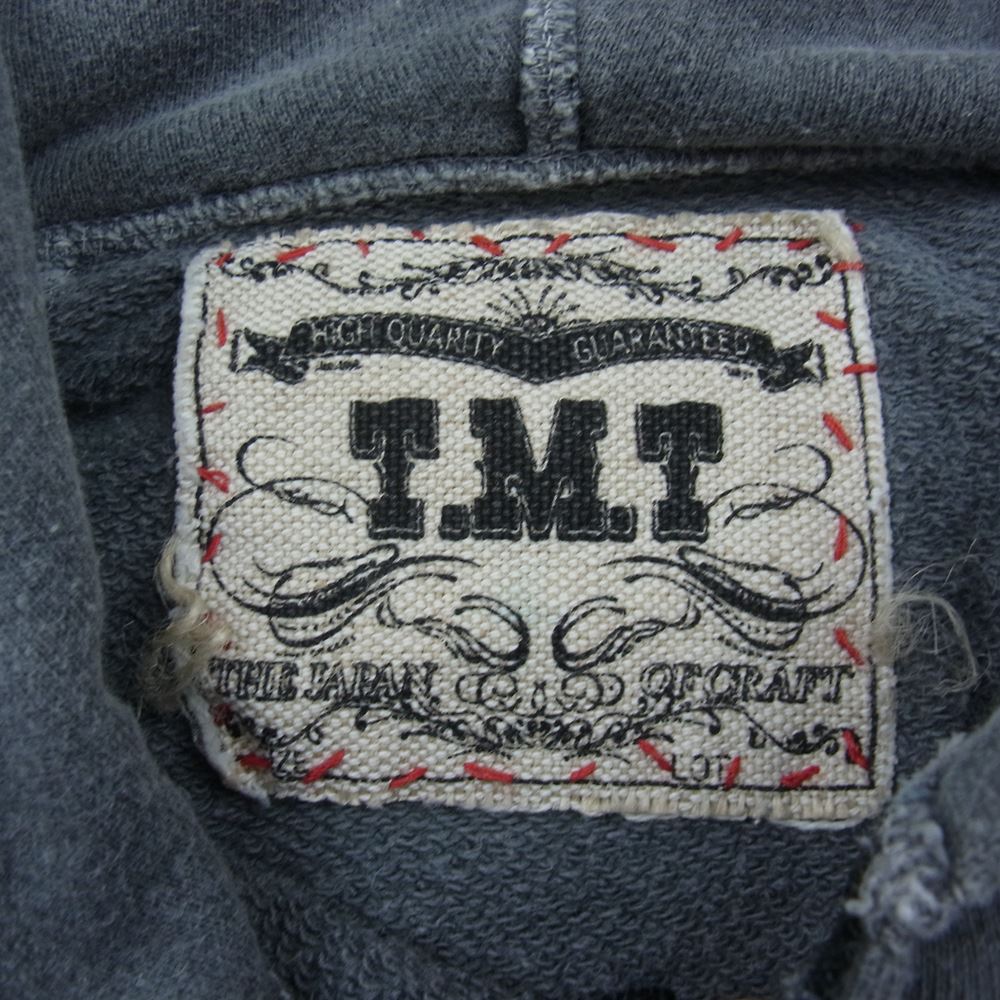 TMT ティーエムティー TSW-F18SP04 zipup parka 刺繍 ロゴ ジップ パーカー グレー系 L【中古】