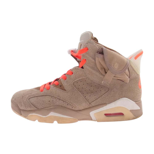 NIKE ナイキ DH0690-200 × Travis Scott トラヴィススコット Air Jordan 6  British Khaki エアジョーダン ブリティッシュカーキ スニーカー ブラウン系 27cm【中古】