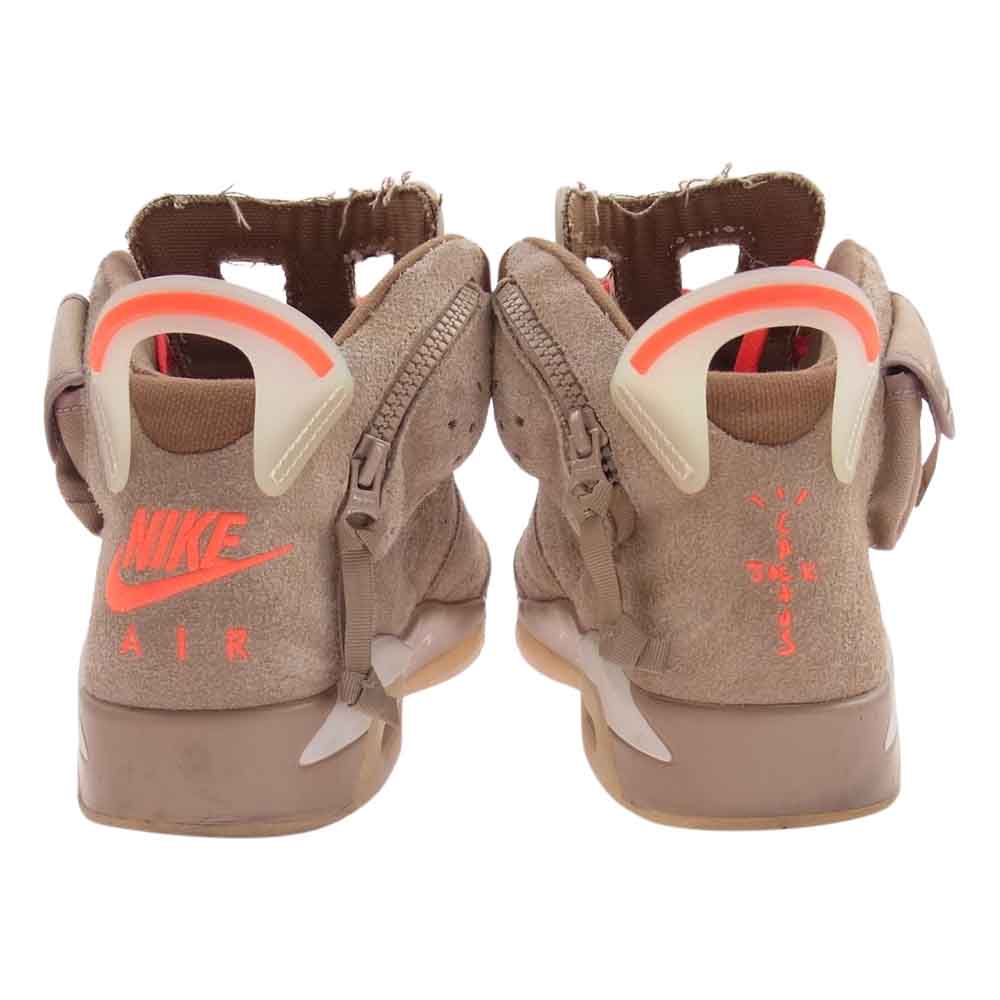 NIKE ナイキ DH0690-200 × Travis Scott トラヴィススコット Air Jordan 6  British Khaki エアジョーダン ブリティッシュカーキ スニーカー ブラウン系 27cm【中古】