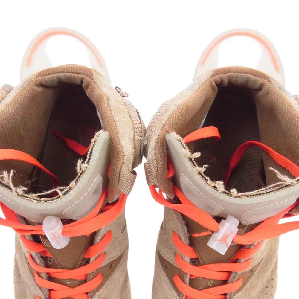NIKE ナイキ DH0690-200 × Travis Scott トラヴィススコット Air Jordan 6  British Khaki エアジョーダン ブリティッシュカーキ スニーカー ブラウン系 27cm【中古】