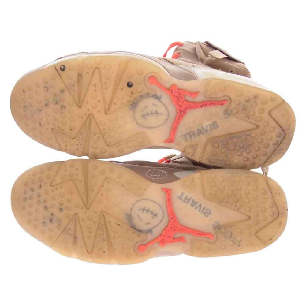 NIKE ナイキ DH0690-200 × Travis Scott トラヴィススコット Air Jordan 6  British Khaki エアジョーダン ブリティッシュカーキ スニーカー ブラウン系 27cm【中古】