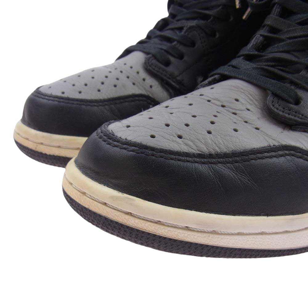 NIKE ナイキ 555088-013 AIR JORDAN 1 RETRO HIGH OG SHADOW AJ1 エアジョーダン レトロ ハイ シャドー スニーカー ブラック系 グレー系 27cm【中古】