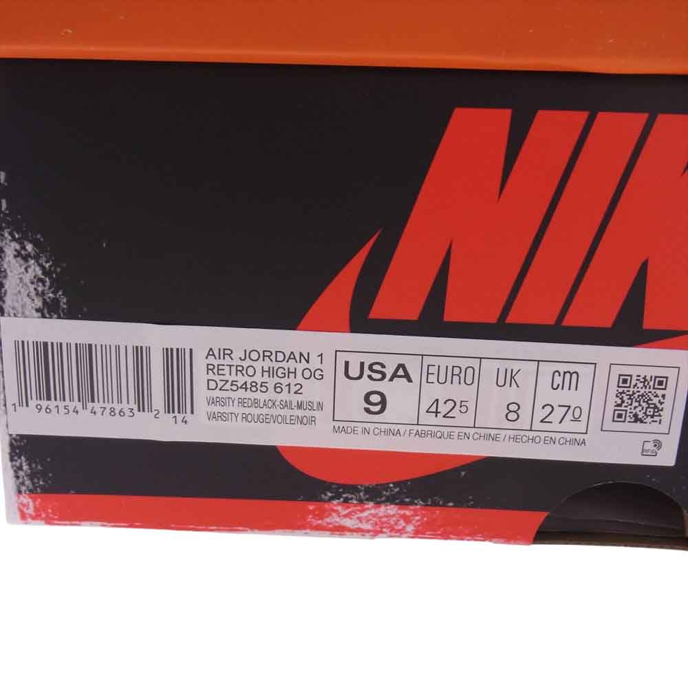 NIKE ナイキ DZ5485-612 Air Jordan 1 High OG Lost & Found/Chicago AJ1 エアジョーダン ハイ ロスト & ファウンド/シカゴ スニーカー レッド系 27cm【極上美品】【中古】