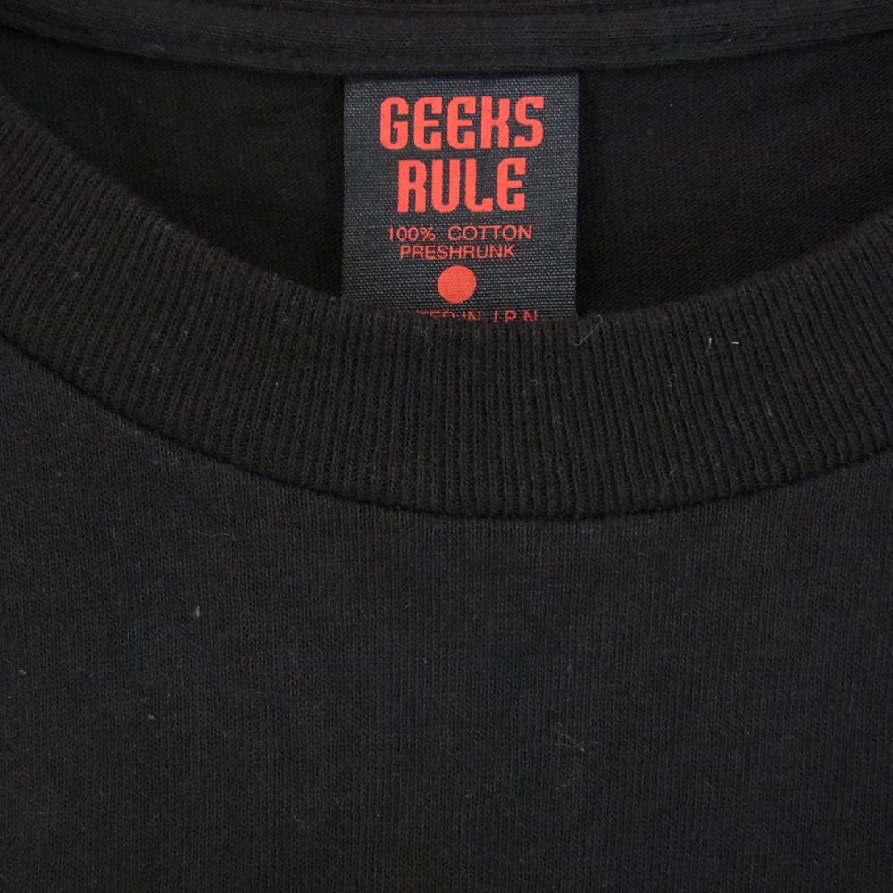 ギークスルール NEON GENESIS EVANGELION 新世紀エヴァンゲリオン 15 SILKSCREEN PRINTING T SHIRT VOL.01 シルクスリーン プリント 半袖 Tシャツ ブラック系 XL【極上美品】【中古】