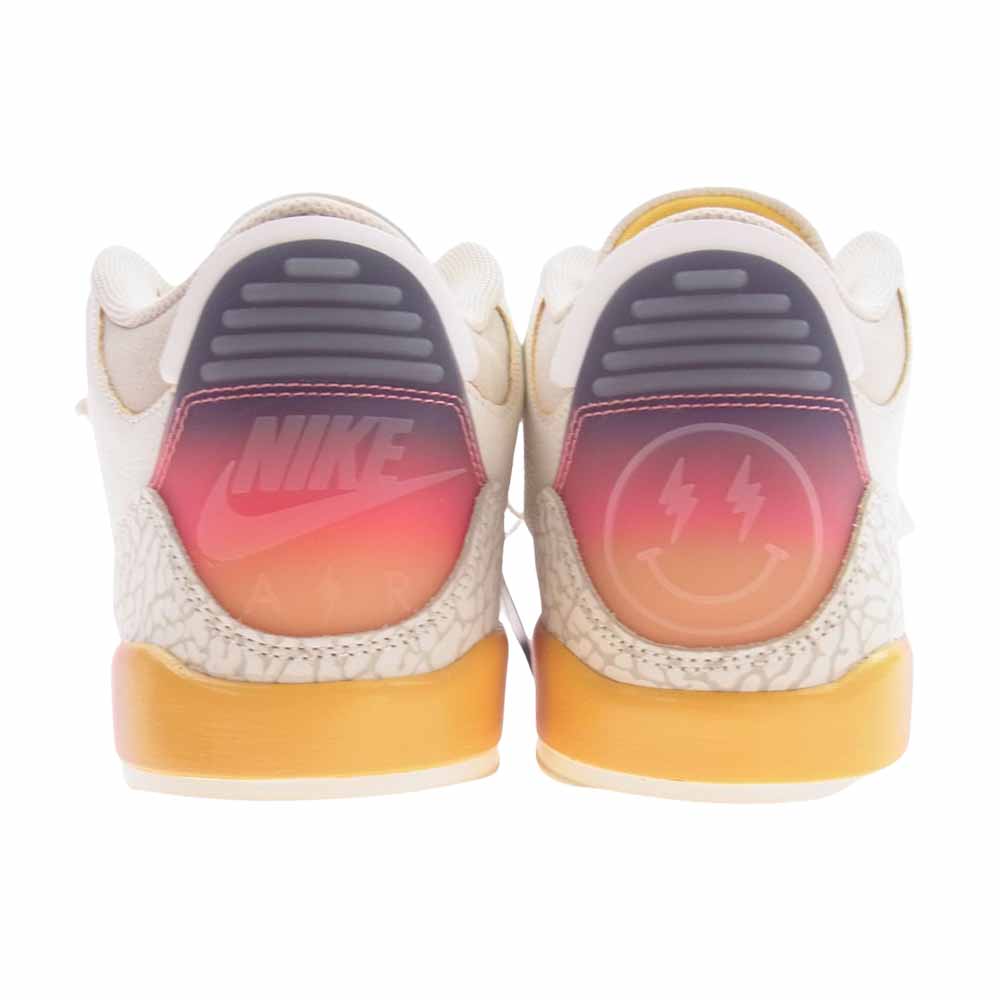 NIKE ナイキ FN0344-901 AIR JORDAN 3 AJ3 RETRO"Medell?n Sunset" エアジョーダン J・バルヴィン サンセット スニーカー オフホワイト系 28cm【極上美品】【中古】