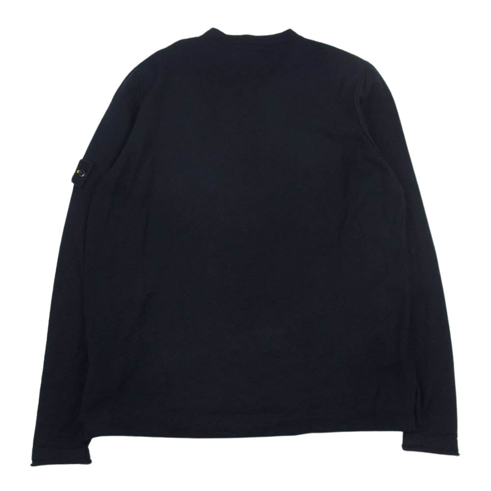 STONE ISLAND ストーンアイランド 7615502B0 ROUND NECK KNITS ラウンド ネック ニット ワッペン ロゴ セーター ブラック系 XL【中古】