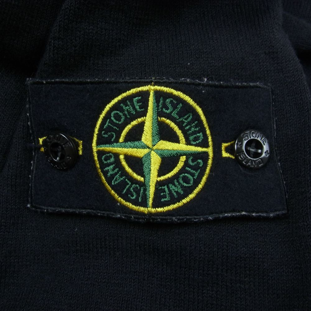 STONE ISLAND ストーンアイランド 7615502B0 ROUND NECK KNITS ラウンド ネック ニット ワッペン ロゴ セーター ブラック系 XL【中古】