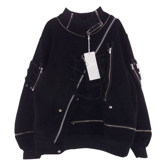 TAKAHIRO MIYASHITA The SoloIst. タカヒロミヤシタザソロイスト 21AW sj.0008aAW21 BLANKET SPACE FLIGHT JACKET ブランケット スペース フライトジャケット ブラック系 46【美品】【中古】