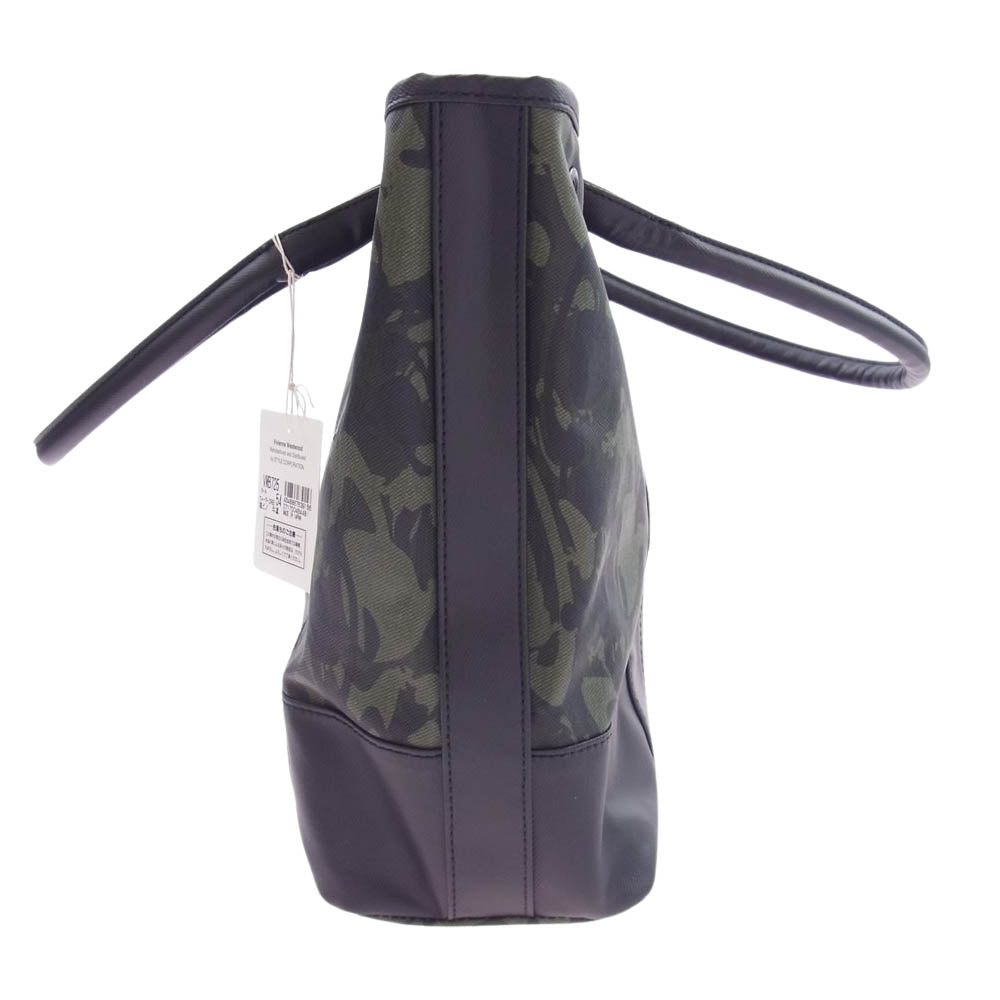 Vivienne Westwood ヴィヴィアンウエストウッド VWB724 Camouflage Unisex A4 Totes オーブ ロゴ カモフラージュ ユニセックス トート バッグ ブラック系 モスグリーン系【美品】【中古】