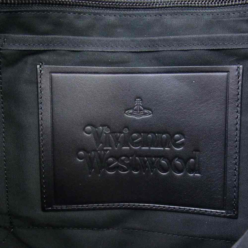 Vivienne Westwood ヴィヴィアンウエストウッド VWB724 Camouflage Unisex A4 Totes オーブ ロゴ カモフラージュ ユニセックス トート バッグ ブラック系 モスグリーン系【美品】【中古】