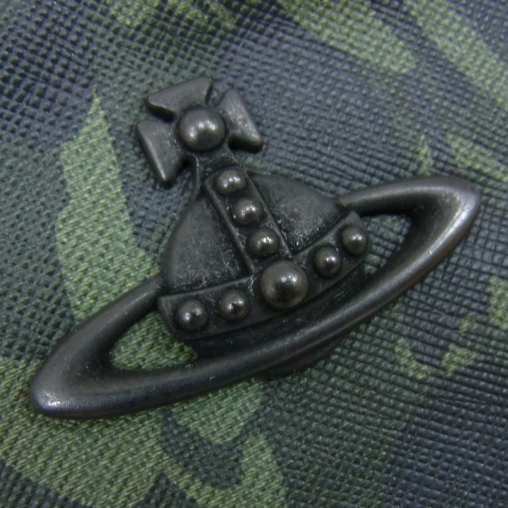 Vivienne Westwood ヴィヴィアンウエストウッド VWB723  オーブ ロゴ カモフラージュ ユニセックス リュック バッグパック ブラック系 モスグリーン系【新古品】【未使用】【中古】
