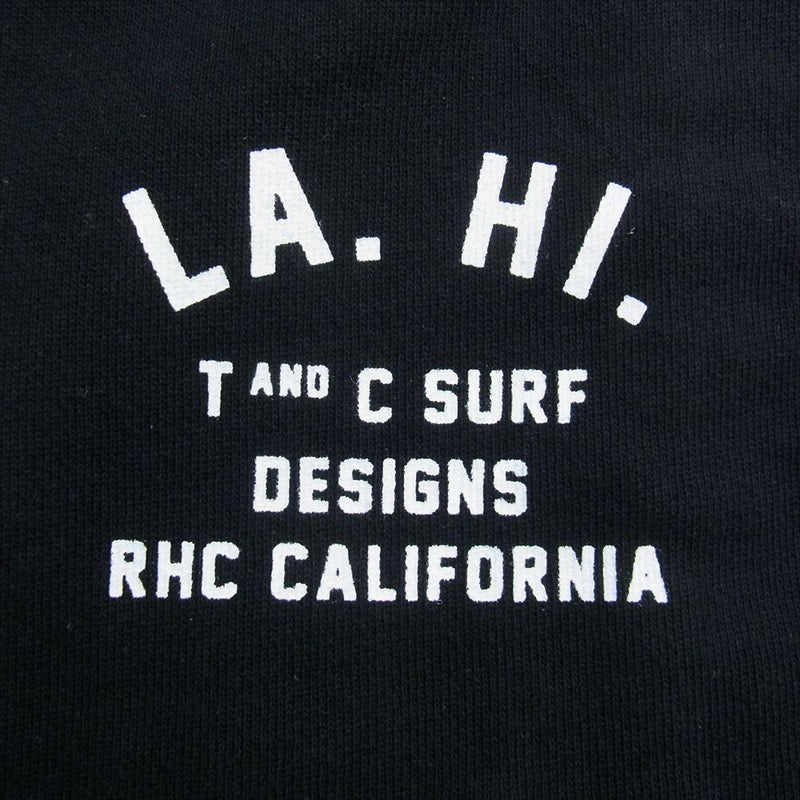Ron Herman ロンハーマン BM5014 RHC × T&amp;C Surf コットン ロゴ プリント スウェット パンツ ブラック系 S【中古】