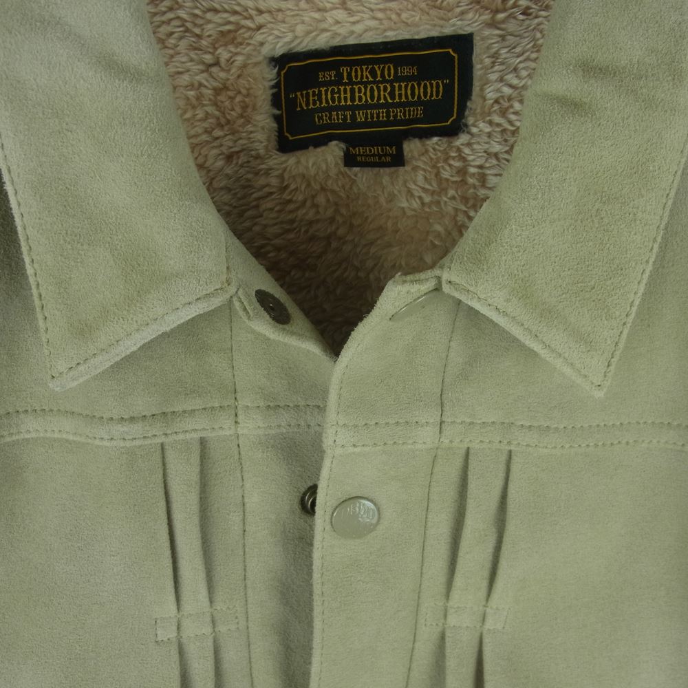 NEIGHBORHOOD ネイバーフッド 172SZNH-JKM03 STOCKMAN-L GL-JKT スエード ジャケット グレイッシュベージュ系 M【中古】