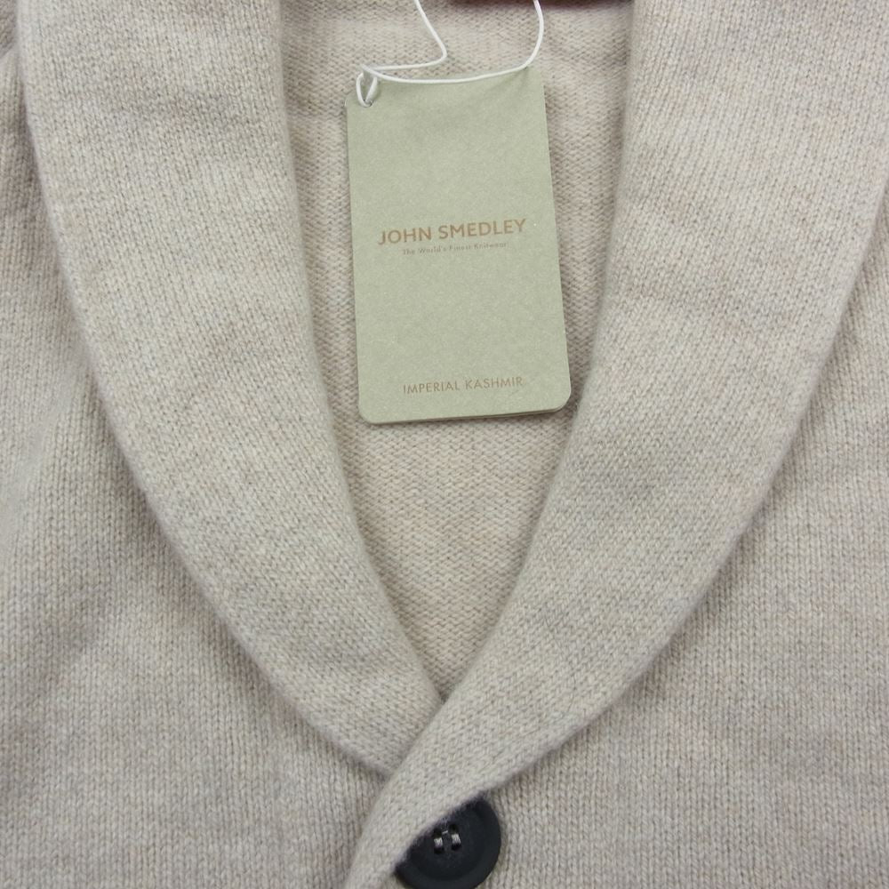 JOHN SMEDLEY ジョンスメドレー リサイクル カシミヤ混 ニット カーディガン ベージュ系 XL【美品】【中古】