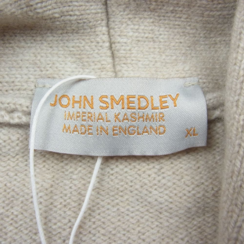 JOHN SMEDLEY ジョンスメドレー リサイクル カシミヤ混 ニット カーディガン ベージュ系 XL【美品】【中古】