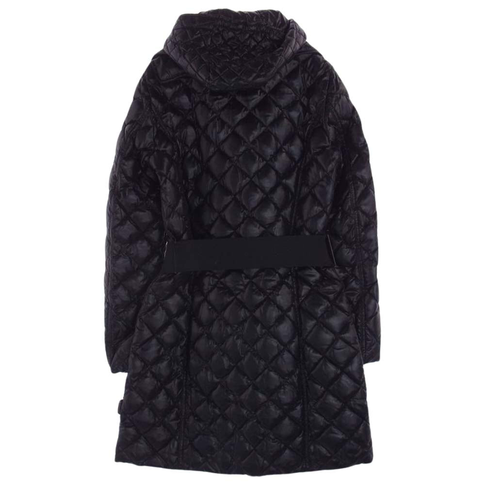 MONCLER モンクレール 920-093-49352-00 国内正規品 MONTARGIS フード付き ロゴバックルベルト付き キルティング ダウンコート ブラック系  0 【中古】
