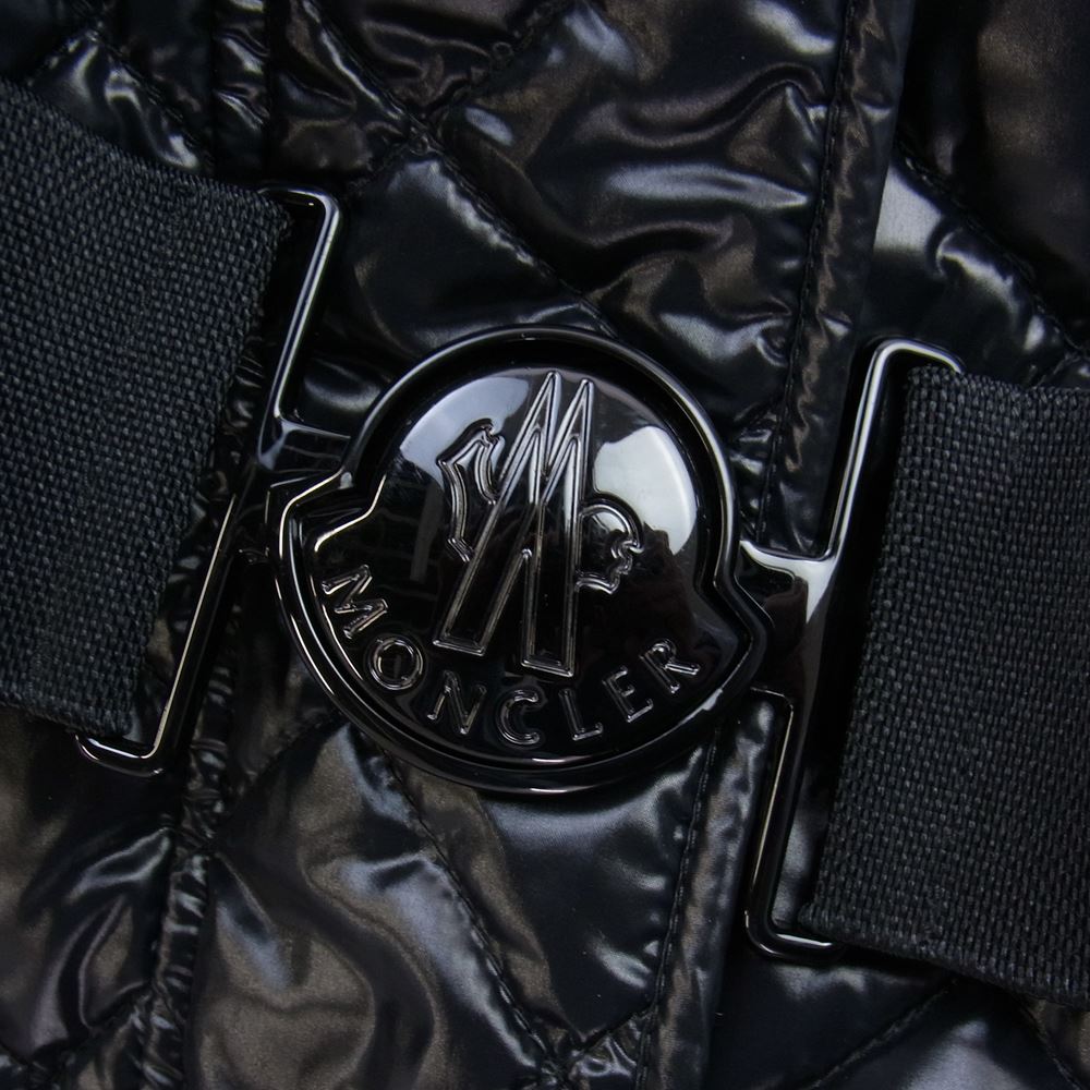 MONCLER モンクレール 920-093-49352-00 国内正規品 MONTARGIS フード付き ロゴバックルベルト付き キルティング ダウンコート ブラック系  0 【中古】
