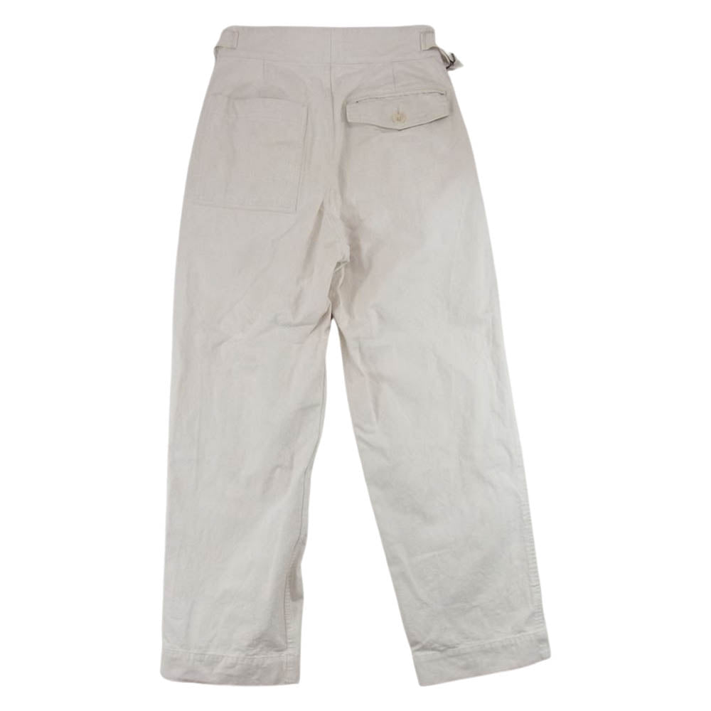 エムエイチエル 20SS NATURAL DENIM ナチュラルデニム ベルテッド グルカパンツ オフホワイト系 S【中古】