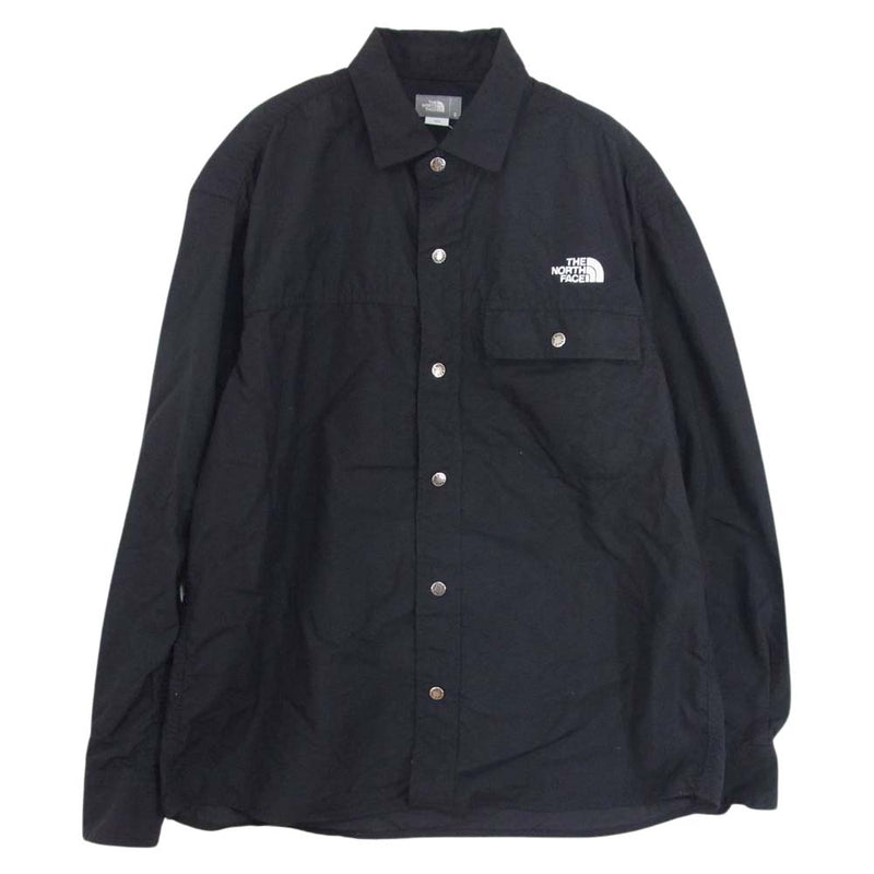 THE NORTH FACE ノースフェイス NR11961 L/S Nuptse Shirt ロングスリーブ ヌプシ 長袖 シャツ ブラック系 S【中古】