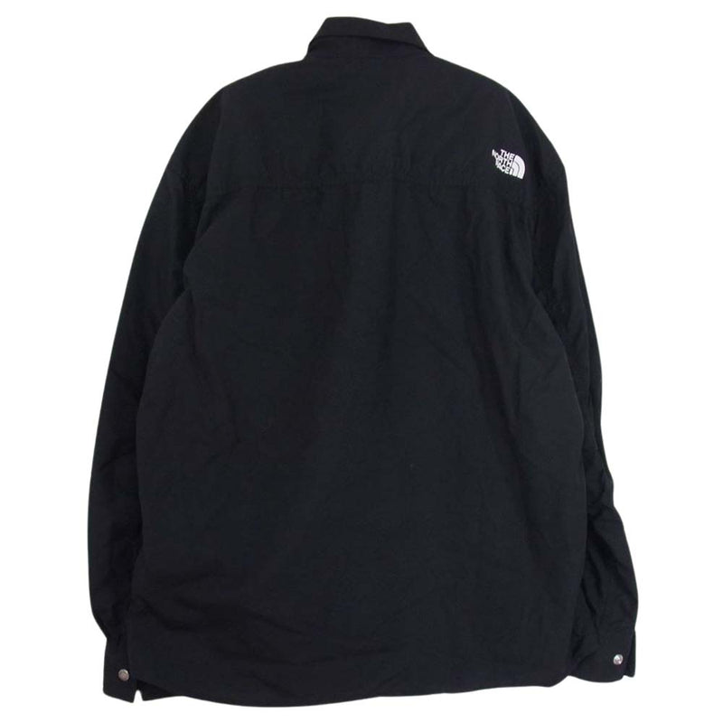 THE NORTH FACE ノースフェイス NR11961 L/S Nuptse Shirt ロングスリーブ ヌプシ 長袖 シャツ ブラック系 S【中古】